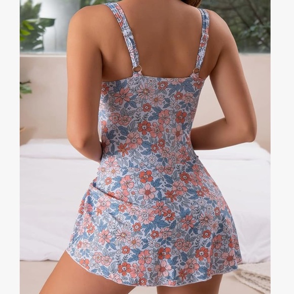 NWT Eomenie One Piece Tummy Control Swimdress Swimsuit Women's Bathing Suit - Picture 3 of 8